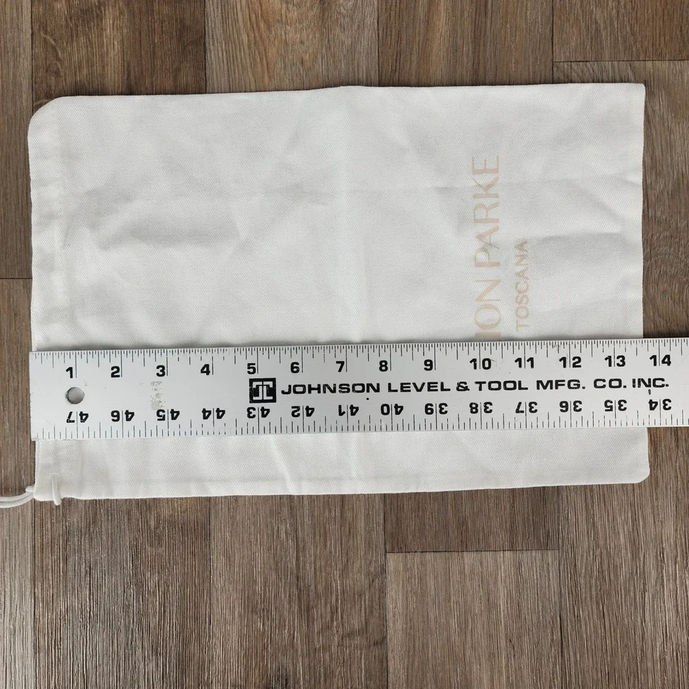 MARION PARKE TOSCANA White Canvas Shoe Dust‎ Bag Storage Pouch